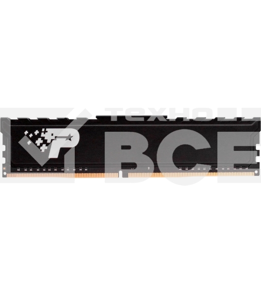 Оперативная память Patriot Signature, DDR4, 8GB (1x8 GB), 2666 MHz, CL19, радиатор, чёрный