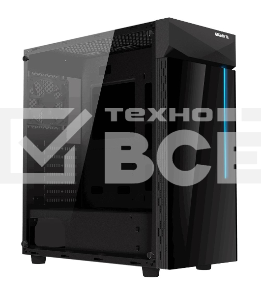 Компьютерный корпус GIGABYTE C200 GLASS MidiTower без Б/П ATX MicroATX MiniITX Цвет черный GB-C200G