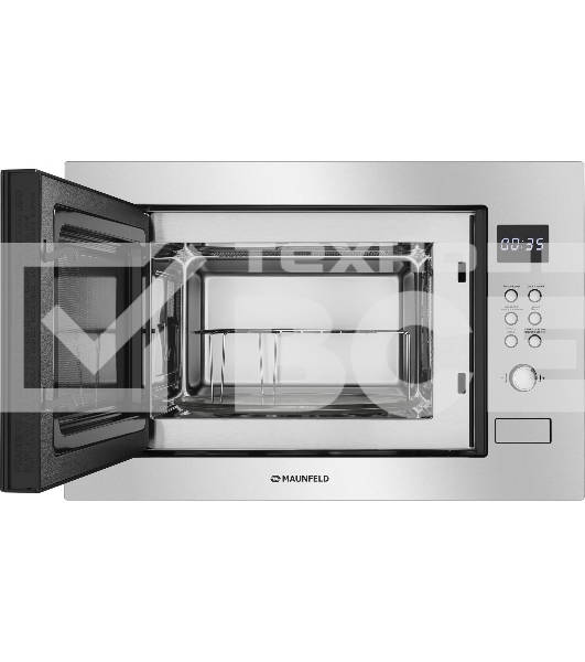 Микроволновая печь встраиваемая Maunfeld MBMO.25.8S нержавеющая сталь, 25 л, 900 Вт, переключатели - кнопки/поворотный механизм