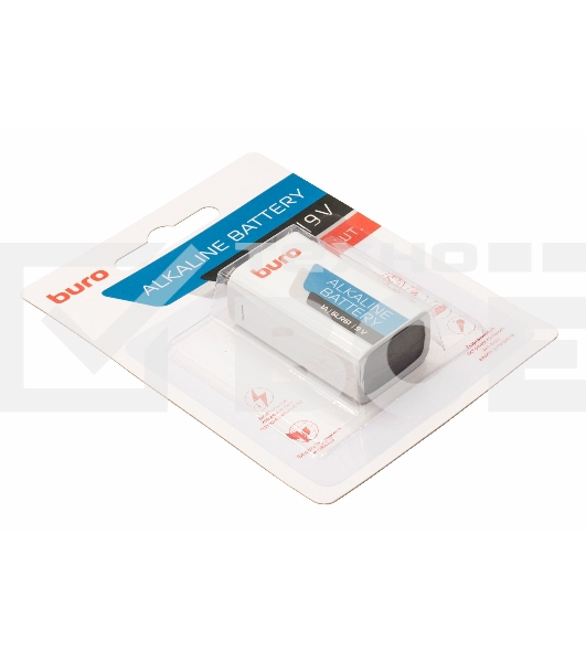 Батарея Buro Alkaline 6LR61 9V (1шт) блистер