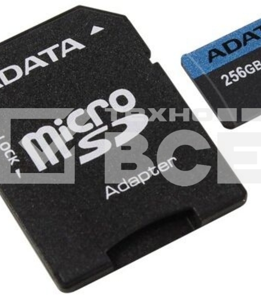 Флеш карта microSD 256GB ADATA microSDHC Class 10 UHS-I A1 100/25 MB/s (SD адаптер)