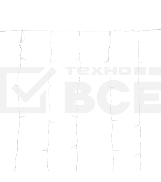 Гирлянда Дождь светодиодный 2х1,5м, эффект мерцания, прозрачный провод, IP44, 230В, диоды ТЕПЛЫЕ БЕЛЫЕ, 150LED NEON-NIGHT