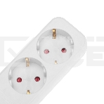 Удлинитель STANDARD 3 гнезда, 1,5м, 3х1,0мм², с/з, с выключателем, белый REXANT, фото2