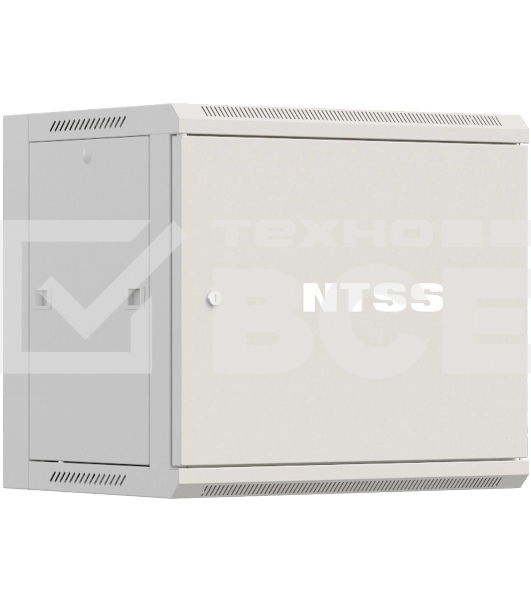Шкаф коммутационный NTSS Премиум (NTSS-W12U6060FD) настенный 12U 570x600мм пер.дв.металл 60кг серый 500мм 27кг 220град. 635мм IP20 сталь
