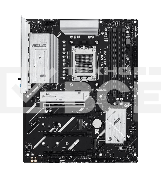 Материнская плата ASUS PRIME B850-PLUS WIFI, AM5, AMD B850, 4xDDR5, 4xSATA, 3xM.2, 1xPCIe 5.0 x16, 1xPCIe 4.0 x16, 2xPCIe 3.0 x1, 1xDP, 1xHDMI, 1x2.5Gb LAN, Wi-Fi 6E, Bluetooth 5.3, 4xUSB-A 10Gbps, 1xUSB-C 10Gbps, 2xUSB-A 5Gbps, 2xUSB-A 2.0, 3x3.5 мм, 7.1