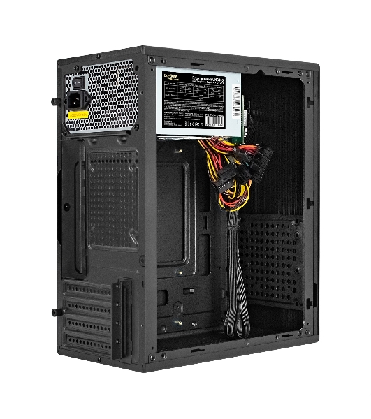 Компьютерный корпус Minitower ExeGate BAA-308MUC-UNS450 (mATX, БП UNS450 с вент. 12см, 1хUSB+1хUSB 3.0+1хTypeC, HD Audio, черный)