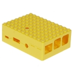 Корпус RA185 yellow для микрокомпьютера Raspberry Pi 3. RA185 Корпус ACD Yellow ABS Plastic Building Block case for Raspberry Pi 3, фото3