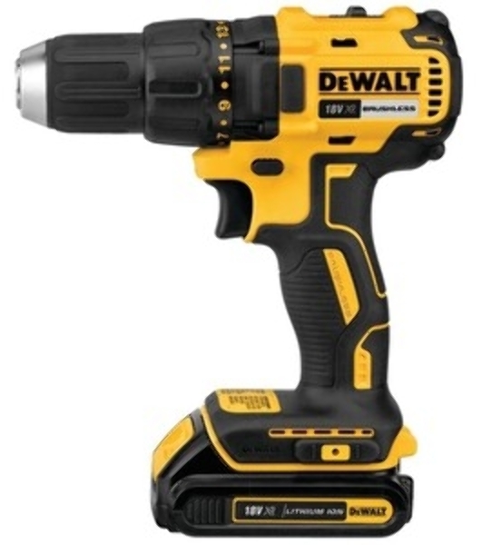 Аккумуляторная безударная бесщеточная дрель - шуруповерт XR DeWalt DCD777D2T-QW