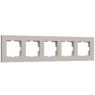 Рамка на 5 постов Slab (дымчатый софт) W0052917