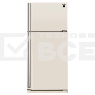 Холодильник Sharp SJ-XE55PMBE бежевый двухкамерный 388/148 л морозилка сверху