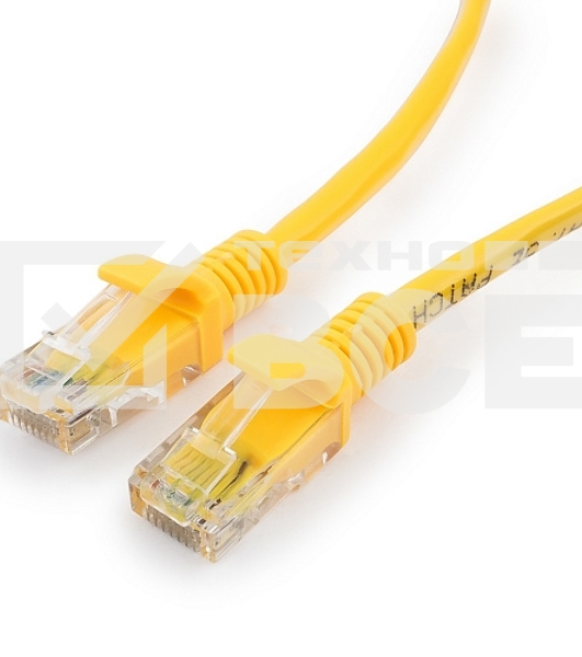 Патч-корд UTP Cablexpert кат.5e, 1м, литой, многожильный (желтый)