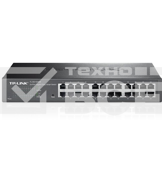 Коммутатор TP-Link SMB TL-SG1024DE 24-Port Gigabit Easy Smart Switch, 24 10/100/100Mbps RJ45 ports, MTU/Port/Tag-based VLAN, QoS, IGMP Snooping