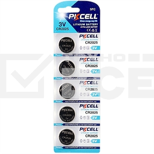 Литиевый элемент питания PKCELL CR2025-5B тип - CR2025 5 шт в блистере