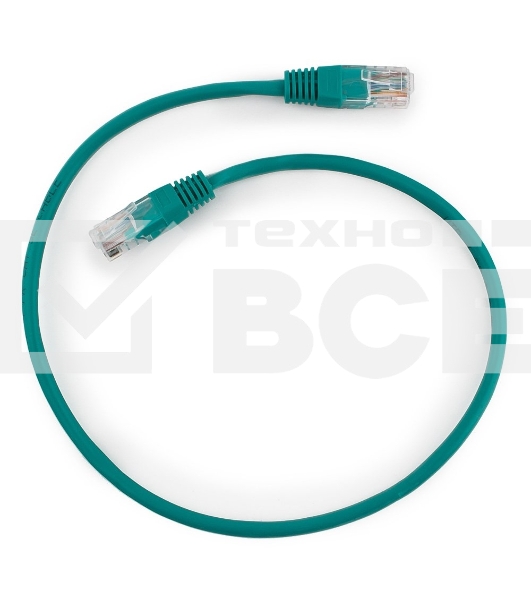 Патч-корд UTP Cablexpert кат.5e, 0.5м, литой, многожильный (зеленый)