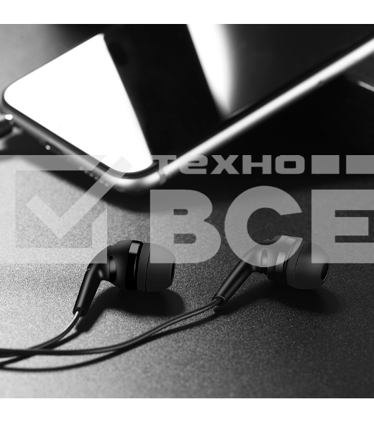 Наушники проводные-вставки с микрофоном Hoco M40 черный
