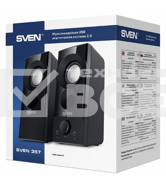Колонки Sven 357, чёрный (6 Вт, питание USB)