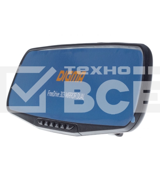 Видеорегистратор Digma FreeDrive 303 MIRROR DUAL черный 1.3Mpix 1080x1920 1080p 120гр.