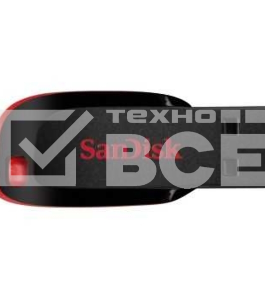 Флеш диск Sandisk 64Gb Cruzer Blade SDCZ50-064G-B35 USB2.0 черный/красный
