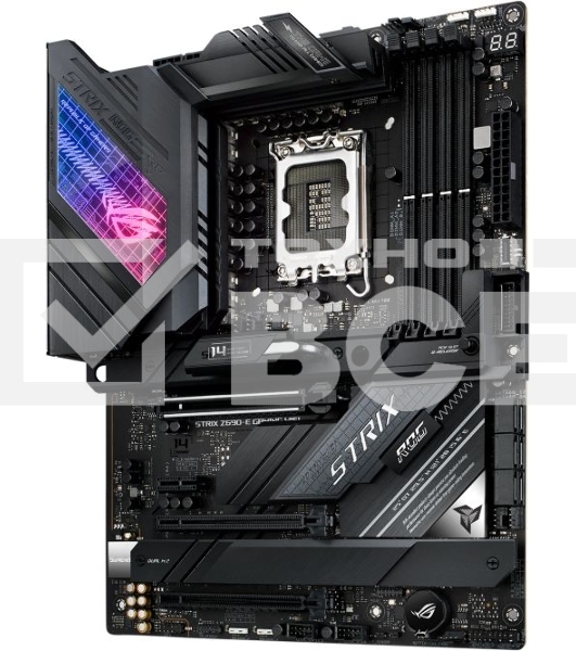 Материнская плата ASUS ROG STRIX Z690-E GAMING WIFI, LGA 1700, Intel Z690, 4xDDR5, 6xSATA, 3xM.2, 1xPCI-E 5.0 x16, 1xPCI-E 4.0 x4, 1xPCI-E 3.0 x4, 1xPCI-E x1, 1xHDMI, 1xDP, 1x 2.5Gb LAN, 4xUSB-A 2.0, 4xUSB-A 3.2 Gen 1, 2xUSB-A 3.2 Gen 2, 1xUSB-C 3.2 Gen 2, 1xUSB-C 3.2 Gen 2x2, 5x3.5 мм, 7.1, ATX