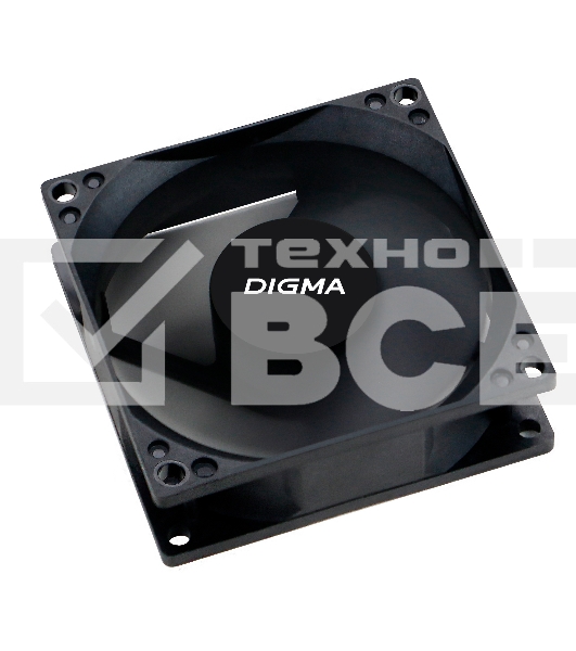 Вентилятор для корпуса Digma DFAN-80 черный, 80 мм, 1800 об/мин, 23 дБ, 4 pin