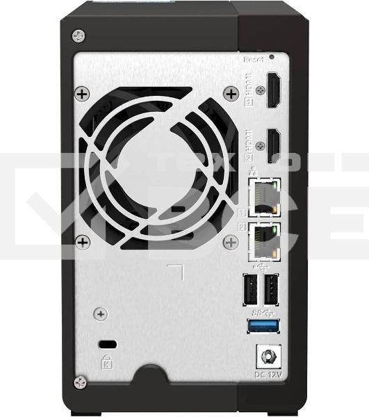 SMB QNAP TS-253E-8G NAS, 2-tray w/o HDD. 2xHDMI-port. 4-core Celeron J6412 2-2.6 GHz, 8GB DDR,  2x2.5Gb LAN, 2 x M.2 2280 PCIe Gen 3 x2, 2x USB 3.2 Gen 2 (10Gbps) Port, 2x USB 2.0 port