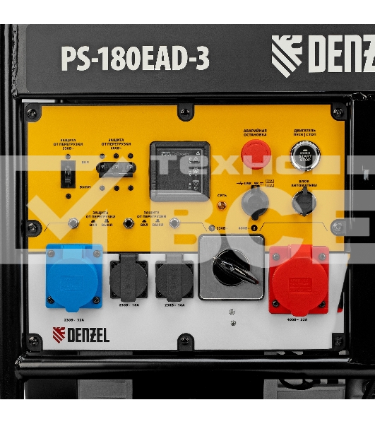 Электрогенератор бензиновый Denzel PS-180EAD-3, 18 кВт, 110 дБ, 265 кг