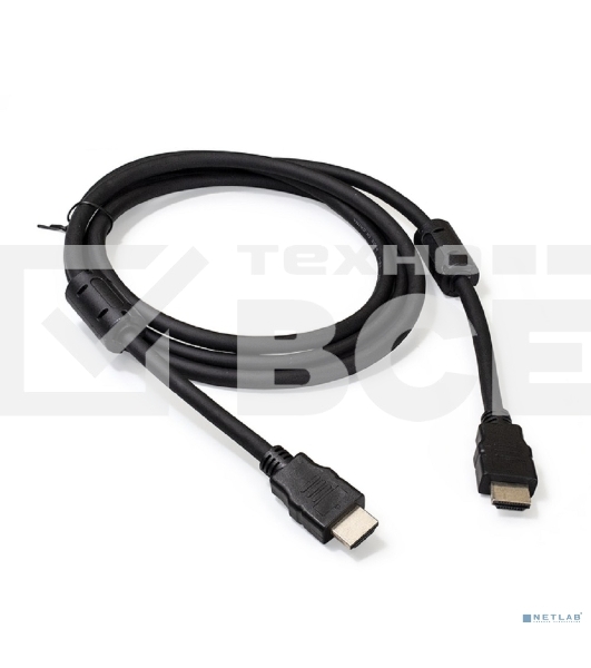 Кабель HDMI Exegate EX287723RUS EX-CC-HDMI2-1.8F (19M/19M, v2.0, 1,8м, 4K UHD, Ethernet, ферритовые кольца, позолоченные контакты)