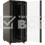 Шкаф серверный Hyperline (TTBR-4281-AS-RAL9004) напольный 42U 800x1000мм пер.дв.стекл задн.дв.спл.стал.лист 4 бок.пан. 1000кг черный 910мм 140.8кг 2055мм IP20 сталь, фото3