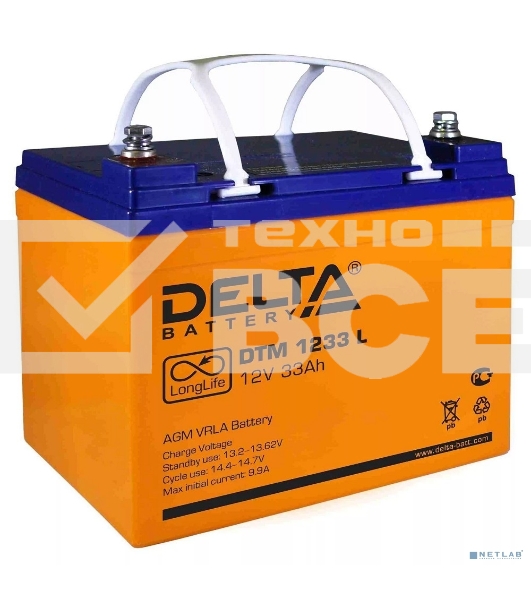 Батарея Delta DTM 1233 L (12V, 33Ah)