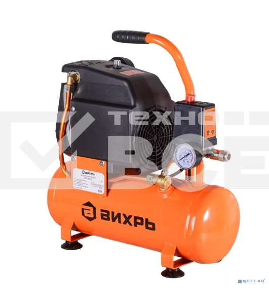 Компрессор винтовой Вихрь КП-165/10 безмасляный 165л/мин 10л 950Вт оранжевый/черный