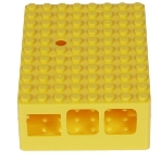 Корпус RA185 yellow для микрокомпьютера Raspberry Pi 3. RA185 Корпус ACD Yellow ABS Plastic Building Block case for Raspberry Pi 3, фото2