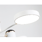 Люстра светодиодная на штанге Ambrella light FL51627/9+4 WH/FGD белый/золото 132W 3000-6000K D850*370 (без ПДУ), фото5