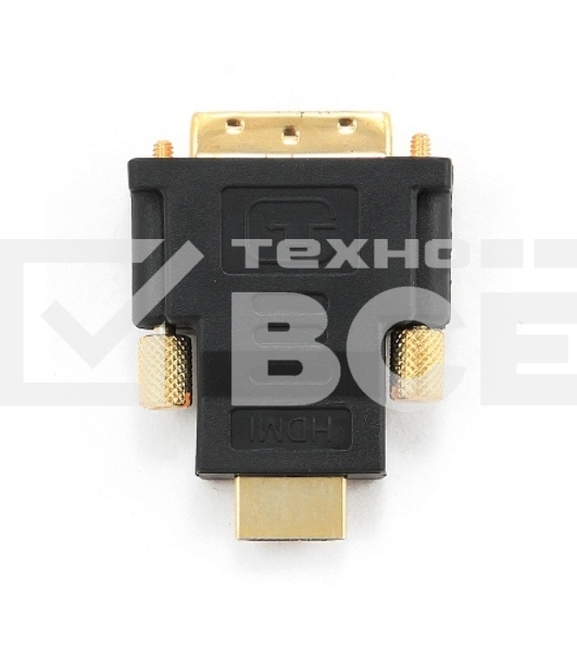 Адаптер (переходник) Gembird  HDMI-DVI A-HDMI-DVI-1, 19M/19M, золотые разъемы, пакет 