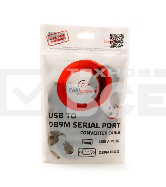 Переходник Gembird Переходник с USB на Com 1.8m UAS111