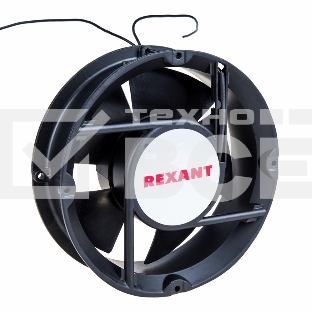 Вентилятор для корпуса Rexant RХ 172x163x51HBL 220VAC черный, 172 x 163 мм, 2500 об/мин, 53 дБ, 2 pin