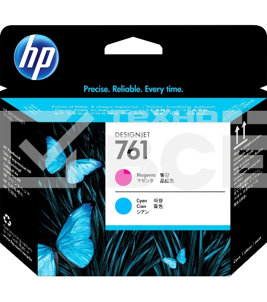 Картридж струйный HP 761 CH646A пурпурный/голубой печатающая головка для HP DJ T7100