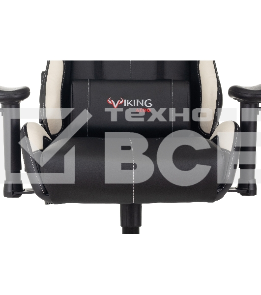 Кресло игровое Бюрократ VIKING 5 AERO WHITE черный/белый искусственная кожа