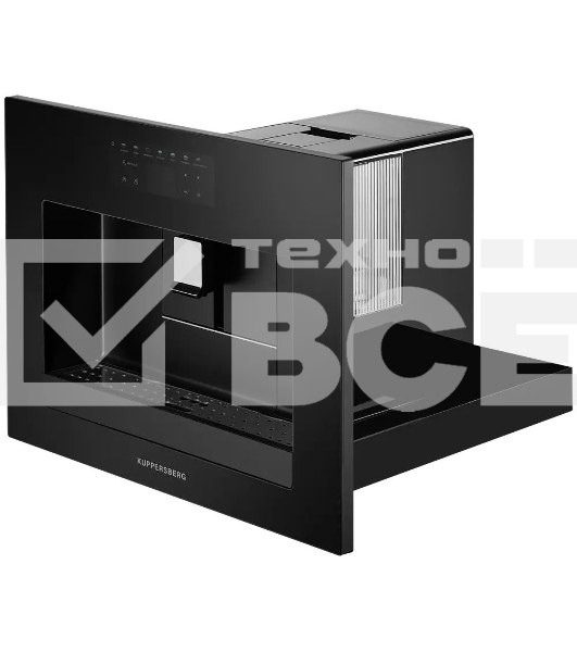 Встраиваемая кофемашина Kuppersberg KCM 183 Black High-Tech, контейнер для молока, 9 уровней помола, автоматическое выключение, сенсорное управление, капучинатор (автоматический), макс. давление 19 бар, объем контейнера для зерен 200 гр, объем емкости для