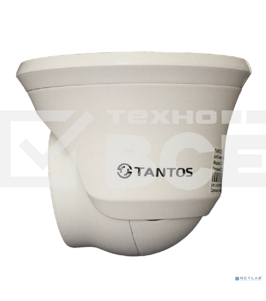 Видеокамера IP Tantos TSi-Beco25FP антивандальная с ИК подсветкой, двухмегапиксельная 1920х1080х30к/с 1/2.9” F23 CMOS сенсор c прогрессивным ск
