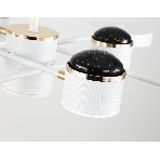 Люстра светодиодная на штанге Ambrella light FL51627/9+4 WH/FGD белый/золото 132W 3000-6000K D850*370 (без ПДУ), фото4