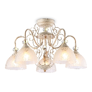 Светильник Ambrella light TR3057/5 BG/GD/FR бежевый/золото/белый матовый E27/5 max 40W D600*380