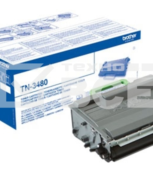Картридж лазерный Brother TN3480 черный (8000 стр.) для Brother HL-L5000D/L5100DN/L5100DNT/L5200DW/L5200DWT/L6250DN/L6300DW/L6300DWT/L6400DW/L6400DWT/DCP-L5500DN/L6600DW/MFC-L5700DN/L5750DW/L6800DW/L6800DWT/L6900DW/L6900DWT