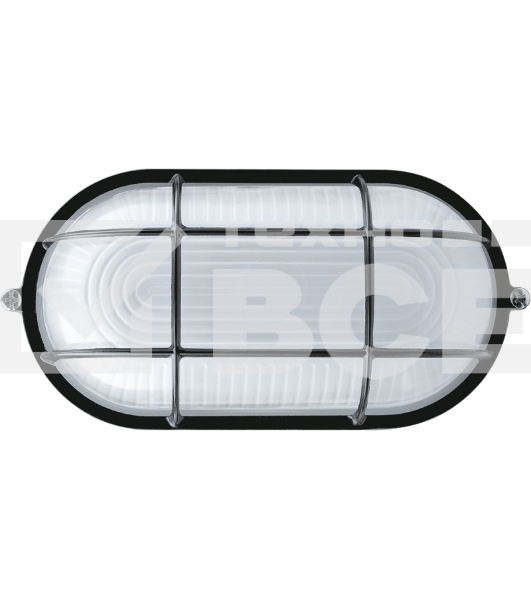 Светильник ЛОН 94 808 NBL-O2-60-E27/BL 1х60Вт E27 IP54 (аналог НПБ 1402 черн. овал с решеткой 60Вт) Navigator 94808