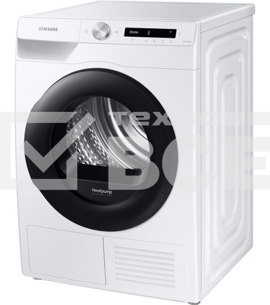 Сушильная машина Samsung DV90T5240AW/LP белый, 9 кг, сушка - тепловой насос, программ - 14, 60 x 85 x 65 см