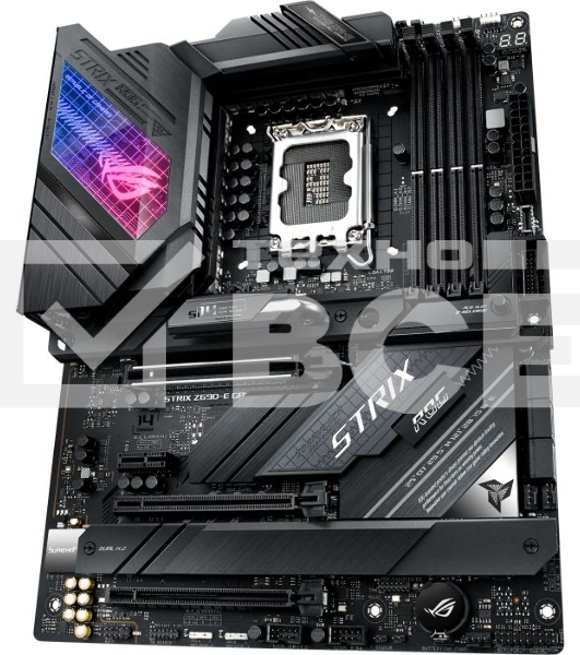 Материнская плата ASUS ROG STRIX Z690-E GAMING WIFI, LGA 1700, Intel Z690, 4xDDR5, 6xSATA, 3xM.2, 1xPCI-E 5.0 x16, 1xPCI-E 4.0 x4, 1xPCI-E 3.0 x4, 1xPCI-E x1, 1xHDMI, 1xDP, 1x 2.5Gb LAN, 4xUSB-A 2.0, 4xUSB-A 3.2 Gen 1, 2xUSB-A 3.2 Gen 2, 1xUSB-C 3.2 Gen 2, 1xUSB-C 3.2 Gen 2x2, 5x3.5 мм, 7.1, ATX