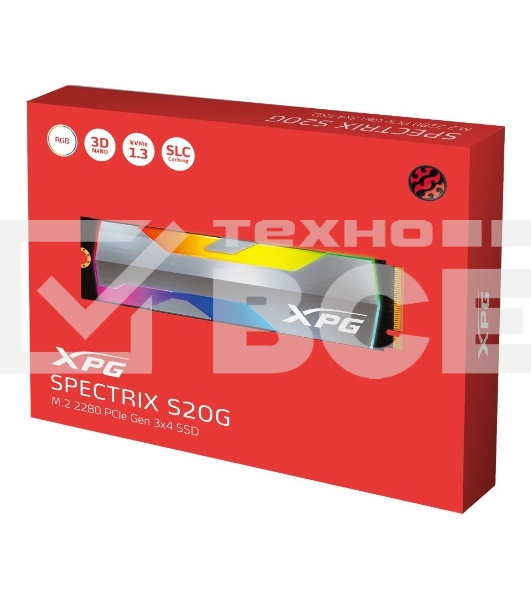 Накопитель SSD ADATA 500Гб SSD M.2 XPG SPECTRIX S20G [ASPECTRIXS20G-500G-C]