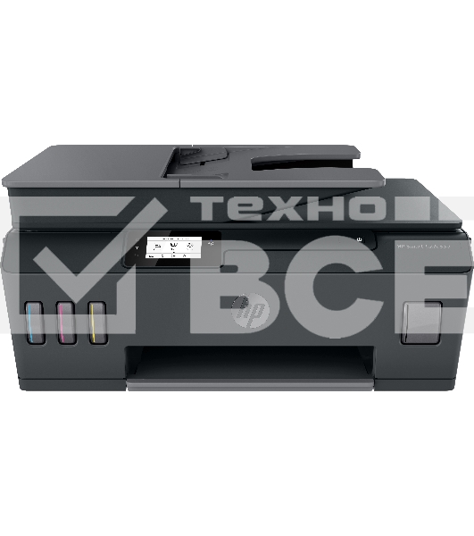 МФУ струйный HP Smart Tank 530 AiO (4SB24A), A4, цветной, печ. до 22 стр/мин. (ч/б) до 16 стр/мин. (цвет), скан. до 5 стр/мин. (ч/б) 3 стр/мин. (цвет), 1200x1200dpi, USB, Wi-Fi, BlueTooth, Air Print, Mopria