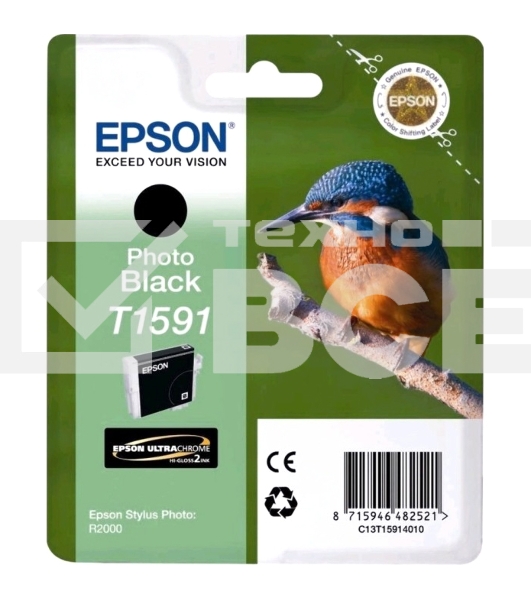 Картридж струйный Epson C13T15914010 фото черный (850 стр) для Epson St Ph R2000