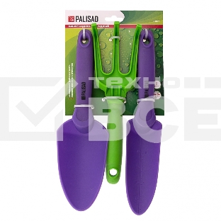 Набор садового инструмента, пластиковый, гелевые рукоятки, 3 предмета, NYLON SOFT  Palisad