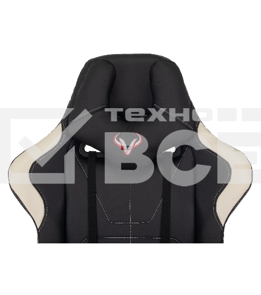 Кресло игровое Бюрократ VIKING 5 AERO WHITE черный/белый искусственная кожа